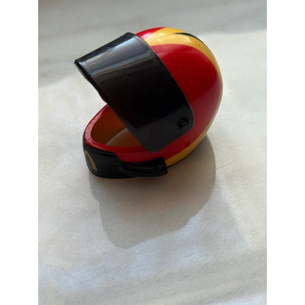 McDonalds Barbie Happy Meal Toy Helmet Red‎ Yellow Black Visor Collectible